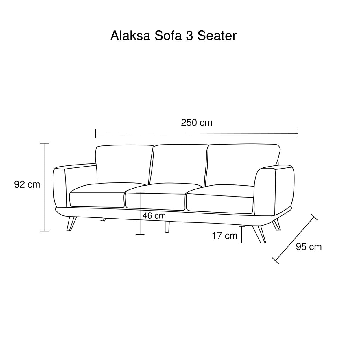 3 Seater Sofa Brown Fabric Lounge Set for Living Room Couch with Solid Wooden Frame - Cosy Abode