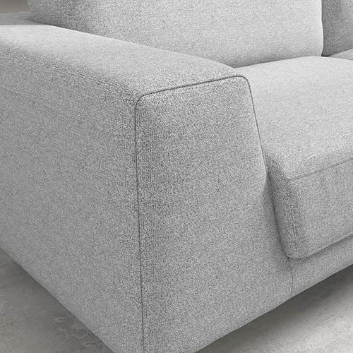 3 Seater Sofa Light Grey Fabric with Solid Timber Frame - Cosy Abode