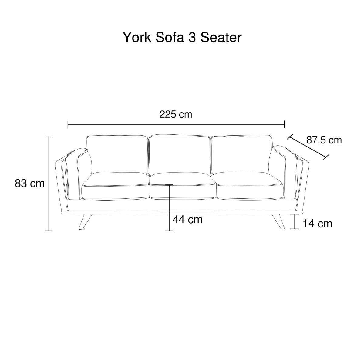 3 Seater Sofa Teal Fabric Lounge Set for Living Room Couch with Wooden Frame - Cosy Abode