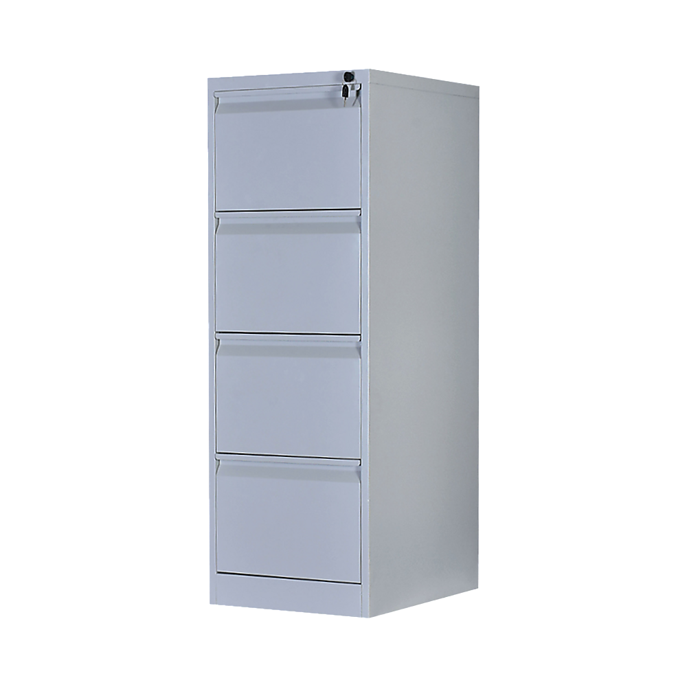 4-Drawer Shelf Office Filing Cabinet - Light Grey - Cosy Abode