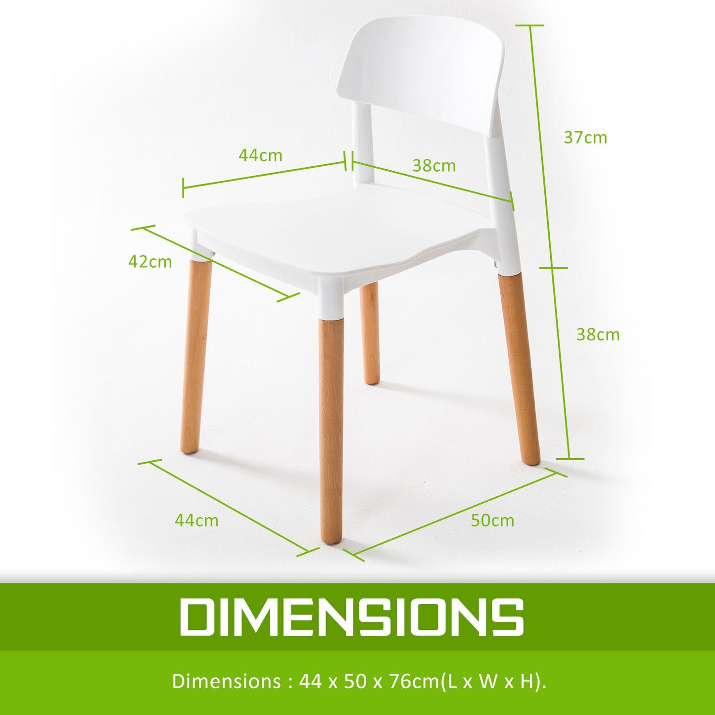 4X Retro Belloch Stackable Dining Cafe Chair WHITE - Cosy Abode