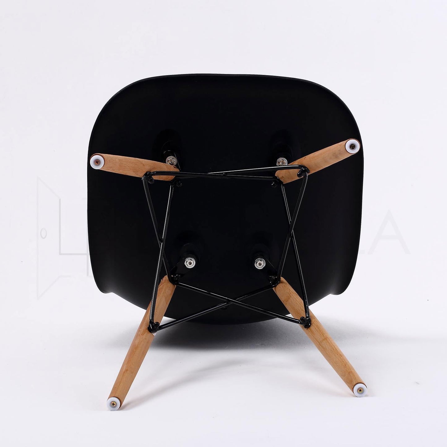 4X Retro Dining Cafe Chair DSW BLACK - Cosy Abode