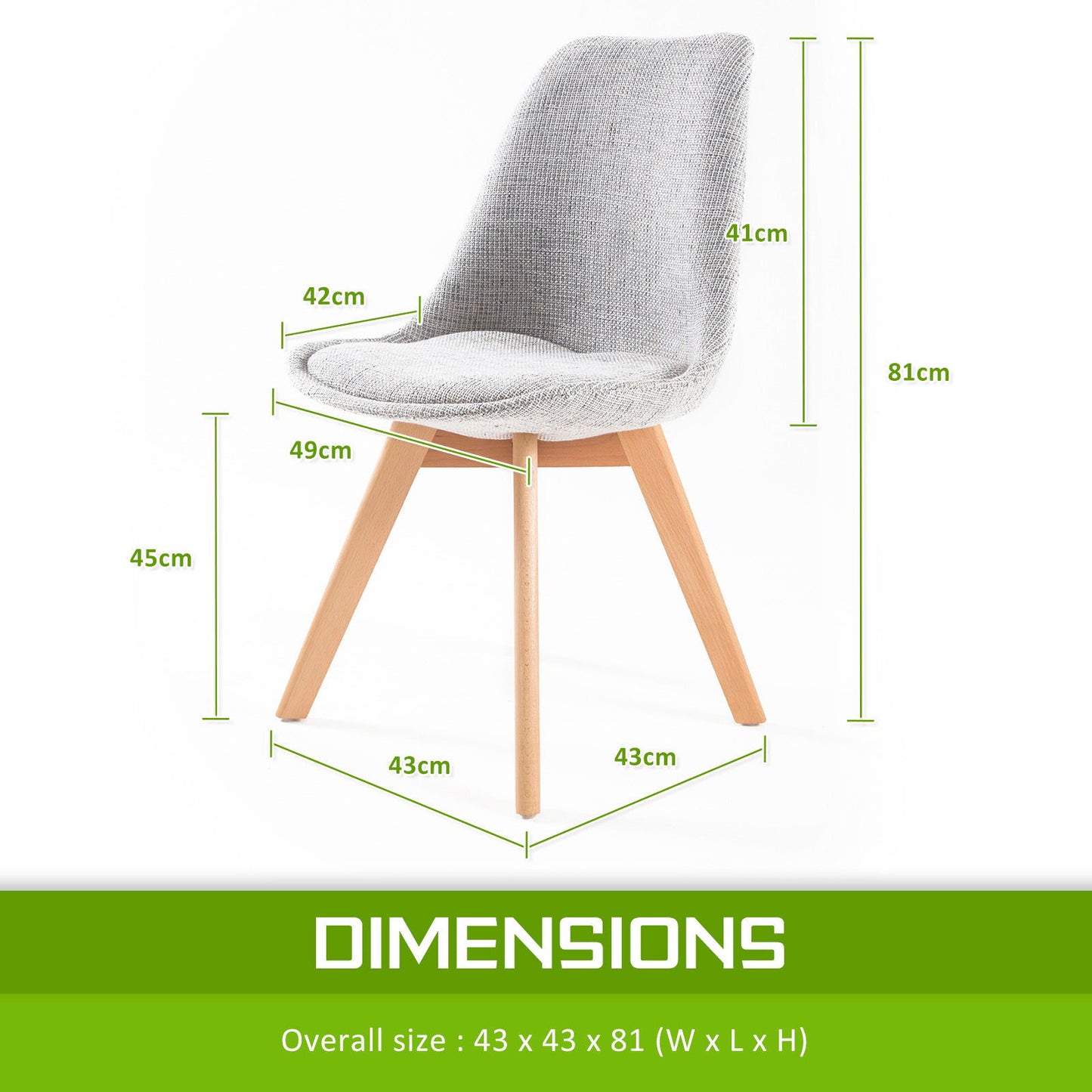 4X Retro Dining Cafe Chair Padded Seat GREY - Cosy Abode