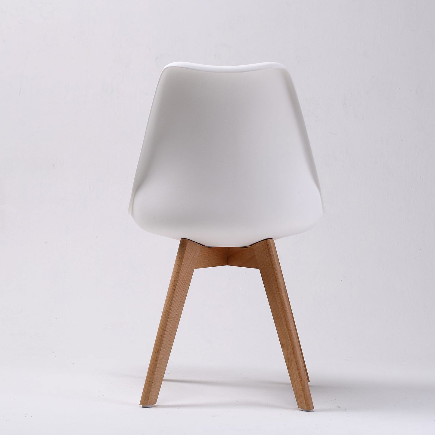 4X Retro Dining Cafe Chair Padded Seat WHITE - Cosy Abode