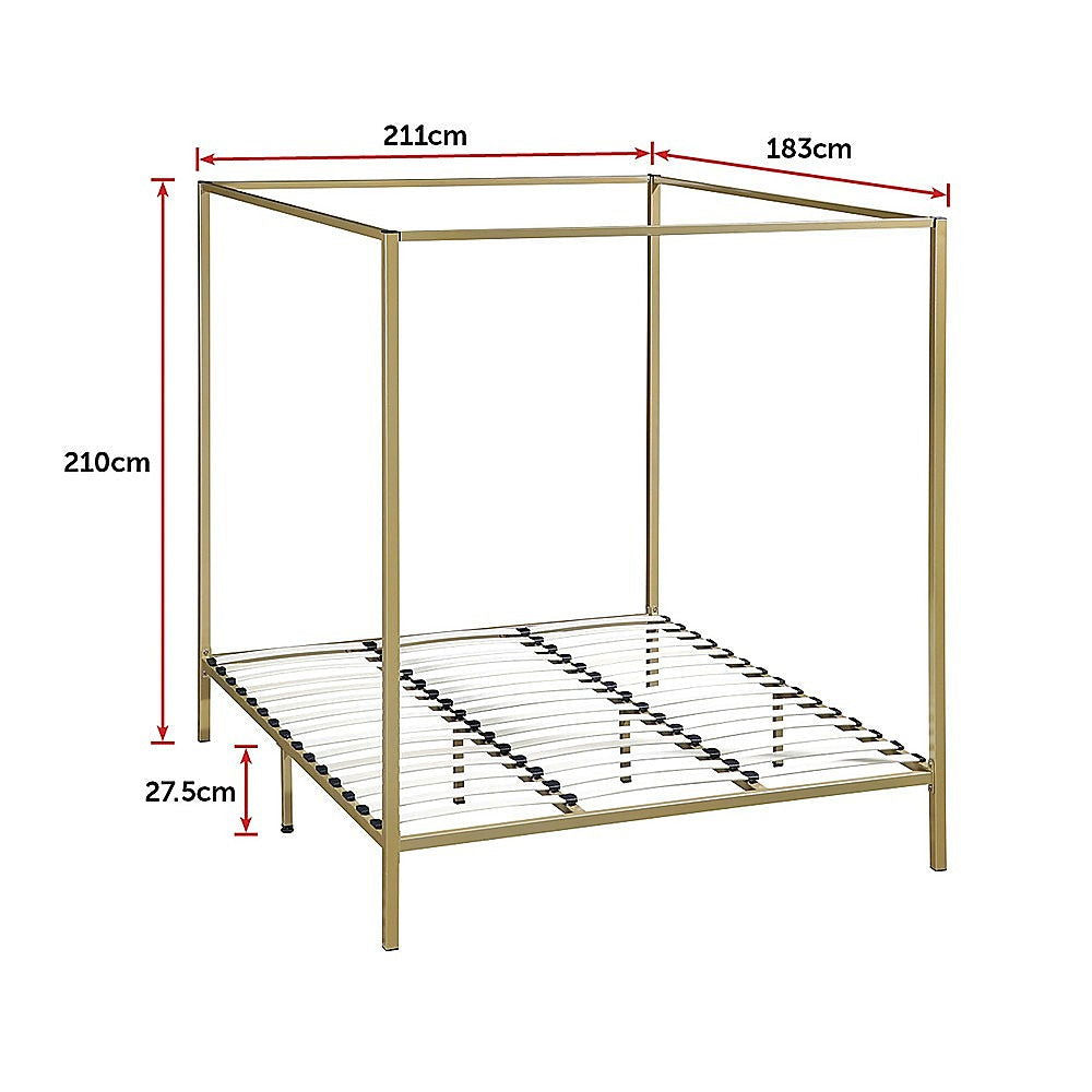4 Four Poster King Bed Frame - Cosy Abode