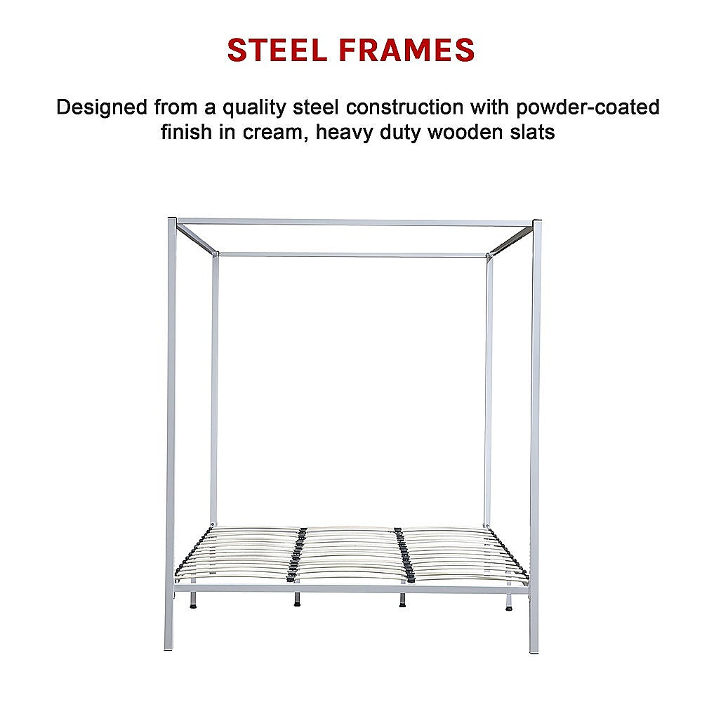 4 Four Poster King Bed Frame - Cosy Abode