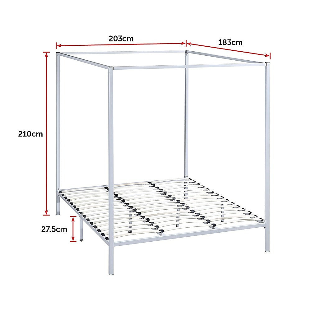 4 Four Poster King Bed Frame - Cosy Abode