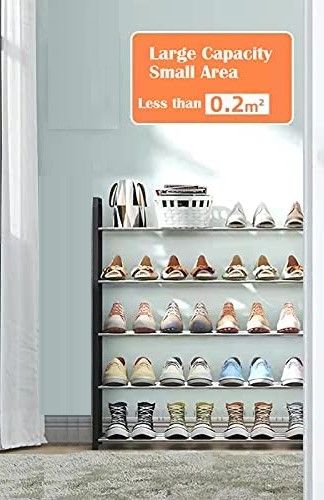 4 tier Shoe Rack Storage Organiser (White) - Cosy Abode