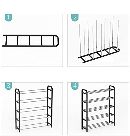 4 tier Shoe Rack Storage Organiser (White) - Cosy Abode