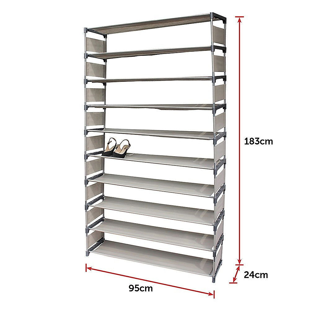 50 Pairs 10 Tiers Shoe Rack - Cosy Abode