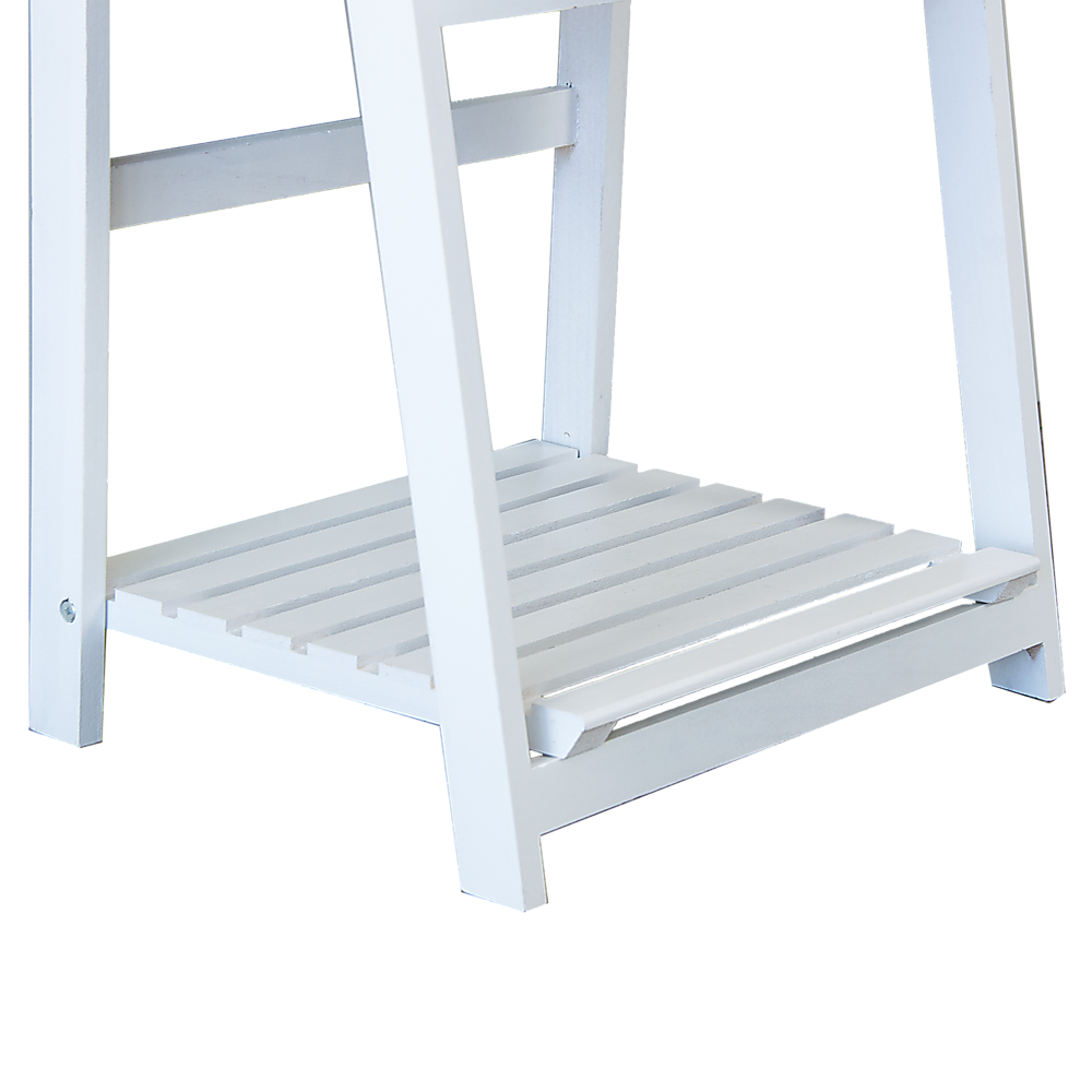 5 Tier Wooden Ladder Shelf Stand Storage Book Shelves Shelving Display Rack - Cosy Abode