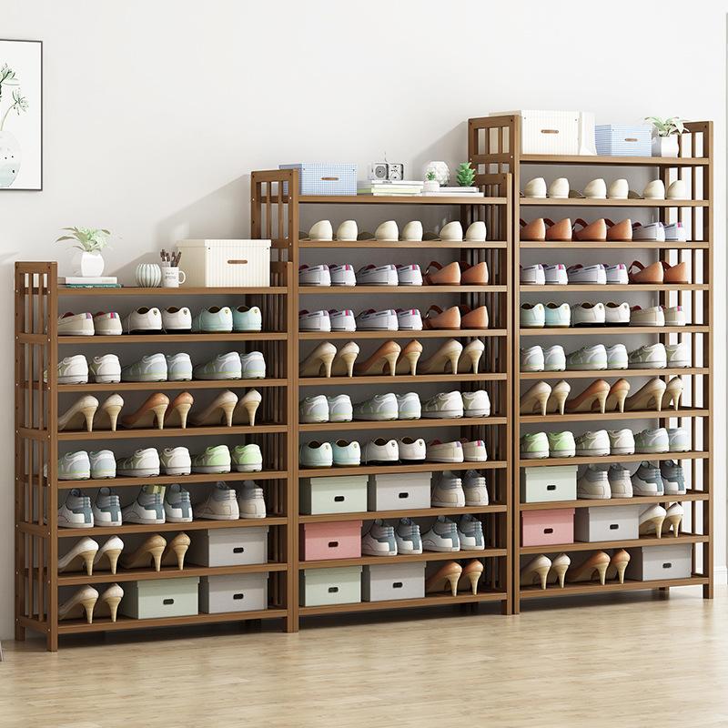 6 Tier Tower Bamboo Wooden Shoe Rack Corner Shelf Stand Storage Organizer - Cosy Abode