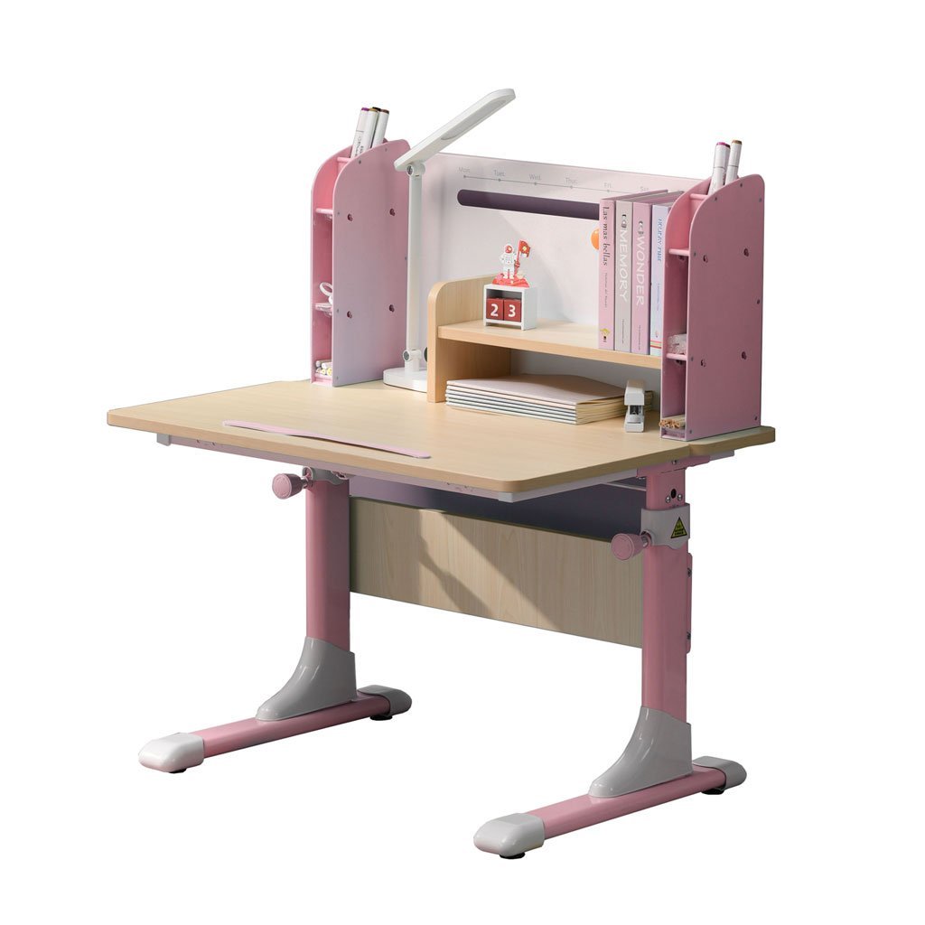80cm Height Adjustable Children Kids Ergonomic Study Desk Only Pink - Cosy Abode