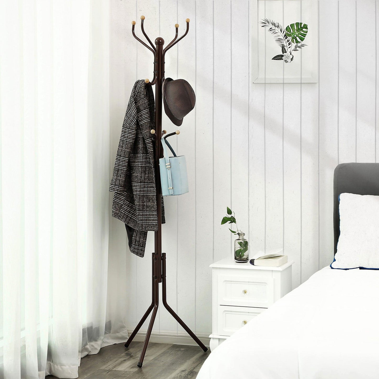 8 Hook Coat Rack Freestanding Tree - Cosy Abode