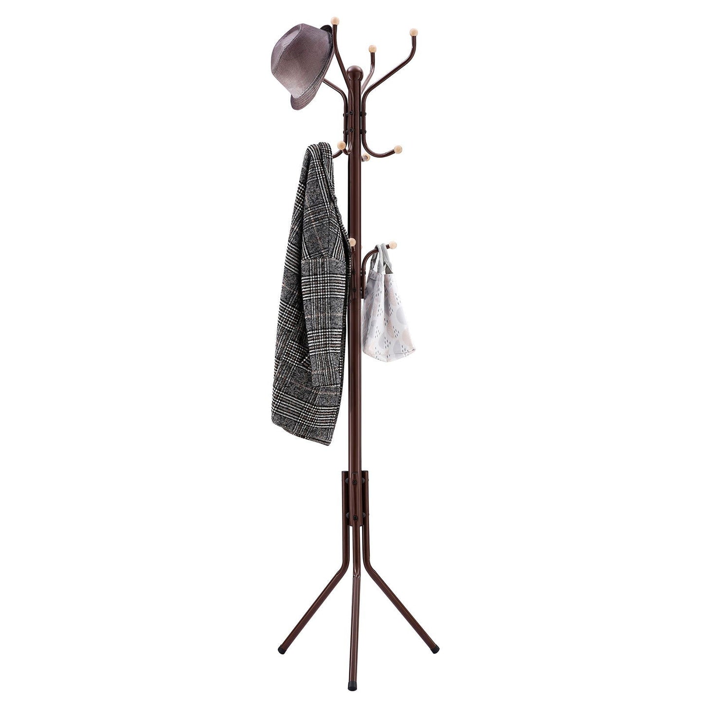 8 Hook Coat Rack Freestanding Tree - Cosy Abode