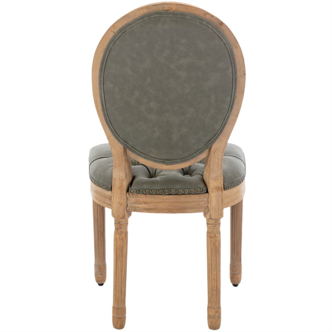 AADEN 6x Velvet Faux Leather Dining Chairs with Solid Wood Legs-Pine Green - Cosy Abode