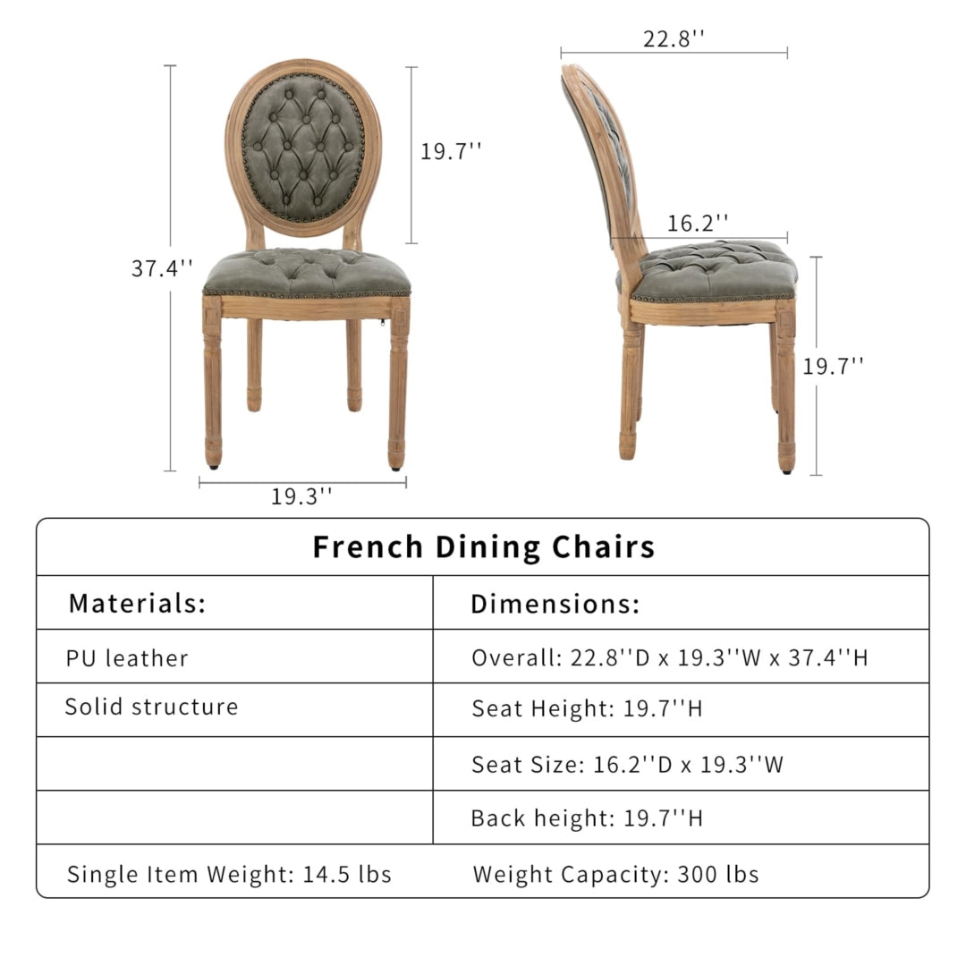 AADEN 8x Velvet Faux Leather Dining Chairs with Solid Wood Legs-Pine Green - Cosy Abode