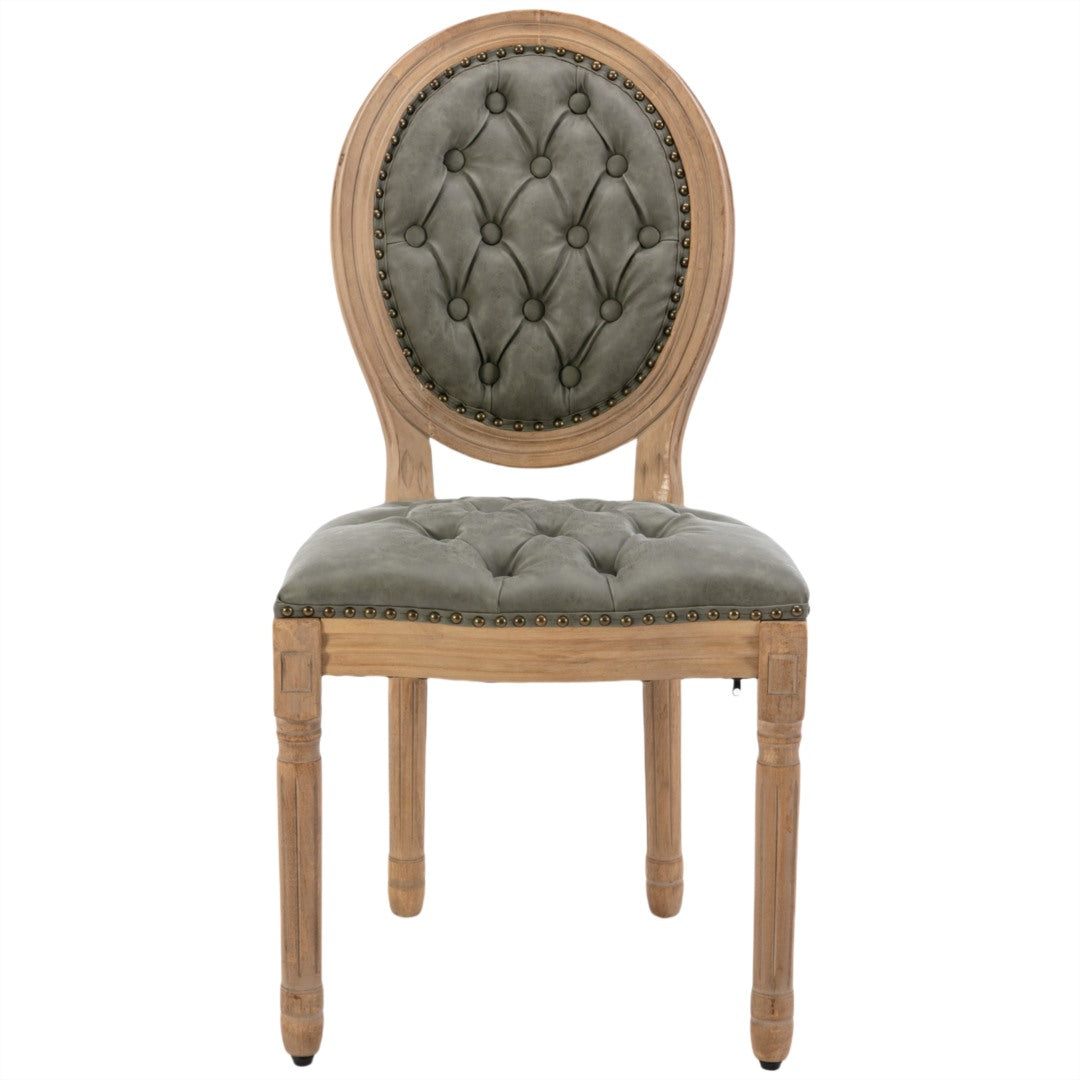 AADEN 8x Velvet Faux Leather Dining Chairs with Solid Wood Legs-Pine Green - Cosy Abode