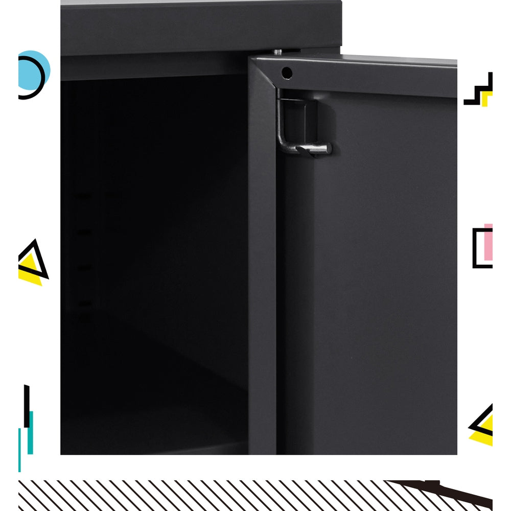 ArtissIn Buffet Sideboard Metal Cabinet - BASE Charcoal - Cosy Abode
