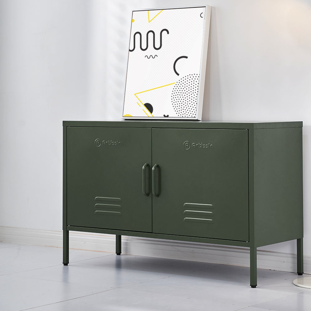 ArtissIn Buffet Sideboard Metal Cabinet - BASE Green - Cosy Abode