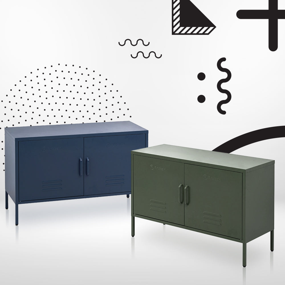 ArtissIn Buffet Sideboard Metal Cabinet - BASE Green - Cosy Abode