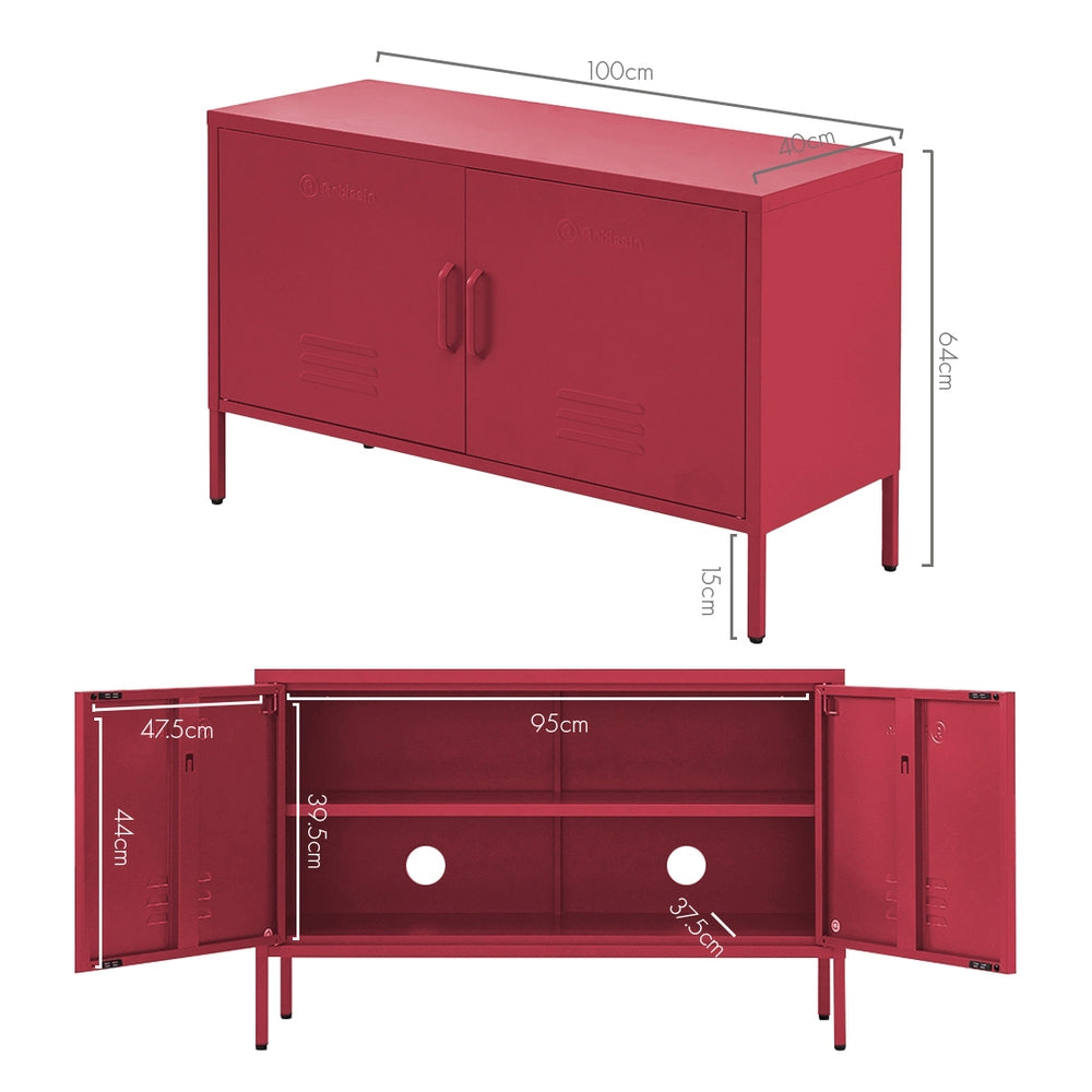 ArtissIn Buffet Sideboard Metal Cabinet - BASE Pink - Cosy Abode