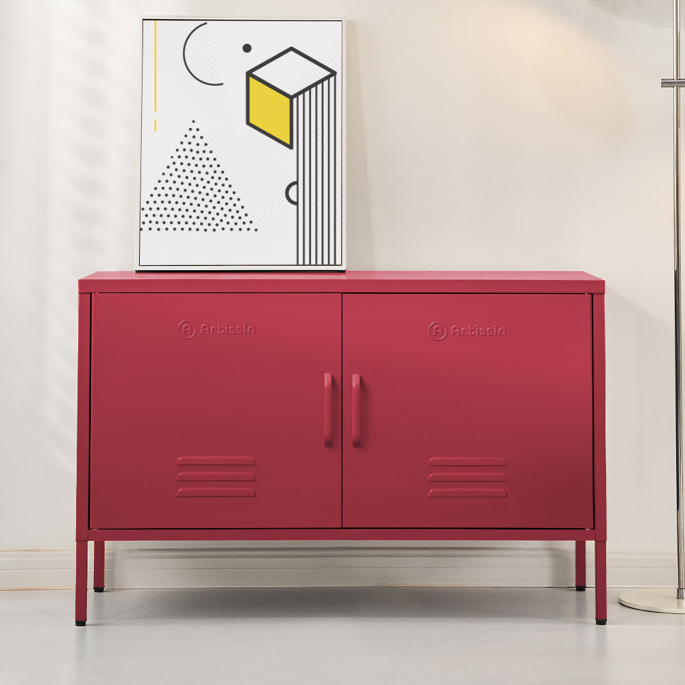 ArtissIn Buffet Sideboard Metal Cabinet - BASE Pink - Cosy Abode