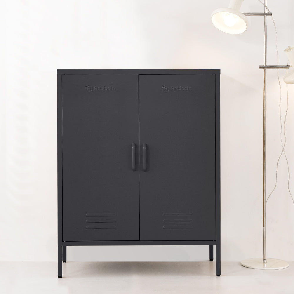 ArtissIn Buffet Sideboard Metal Cabinet - SWEETHEART Charcoal - Cosy Abode