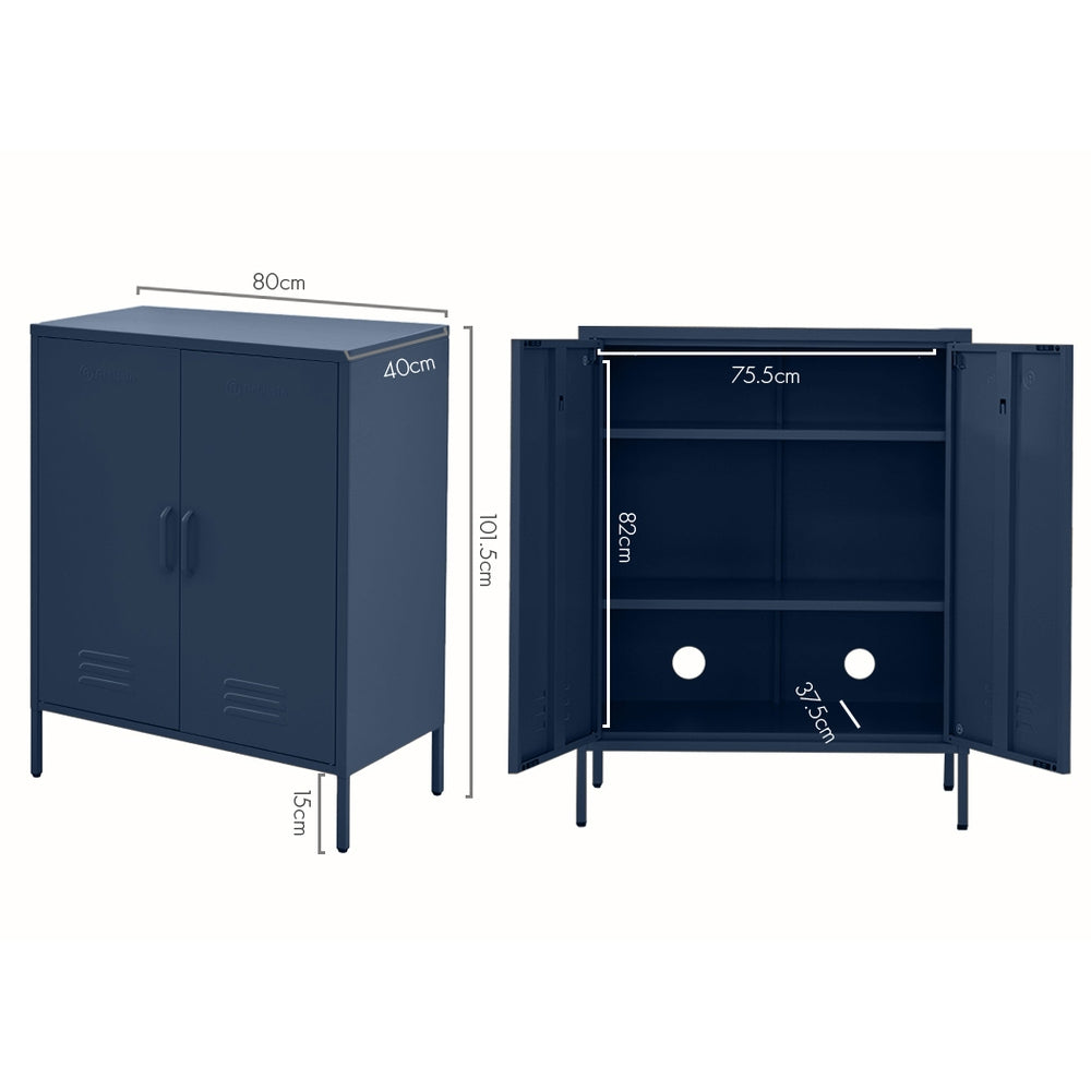 ArtissIn Buffet Sideboard Metal Cabinet - SWEETHEART Blue - Cosy Abode