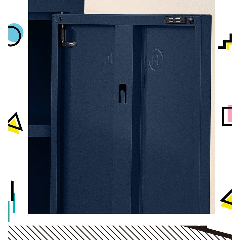 ArtissIn Buffet Sideboard Metal Cabinet - SWEETHEART Blue - Cosy Abode