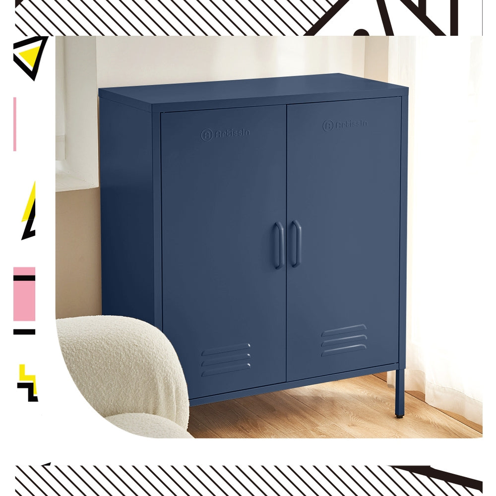ArtissIn Buffet Sideboard Metal Cabinet - SWEETHEART Blue - Cosy Abode