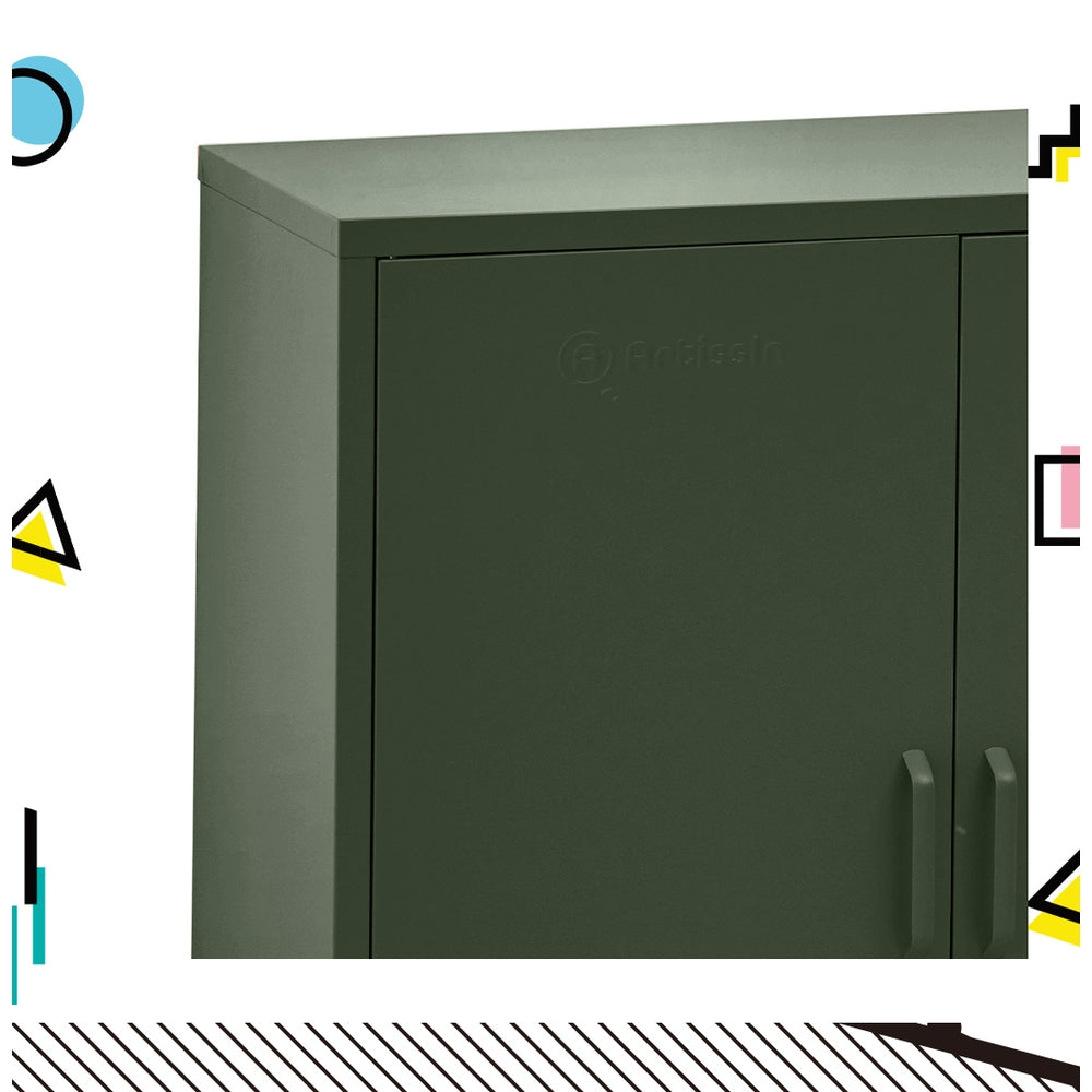 ArtissIn Buffet Sideboard Metal Cabinet - SWEETHEART Green - Cosy Abode