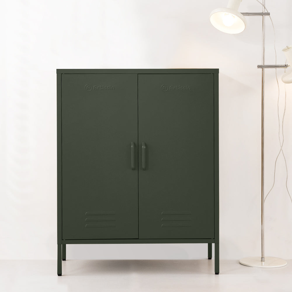 ArtissIn Buffet Sideboard Metal Cabinet - SWEETHEART Green - Cosy Abode