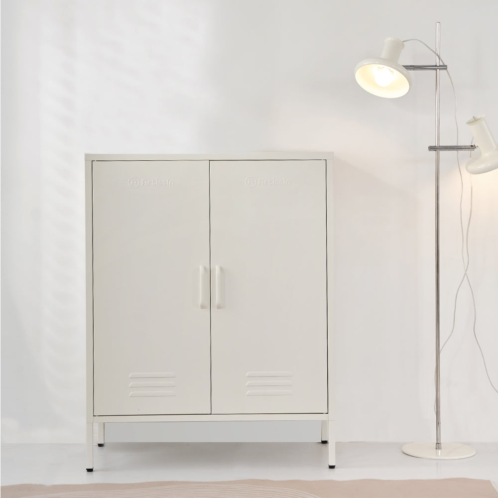ArtissIn Buffet Sideboard Metal Cabinet - SWEETHEART White - Cosy Abode