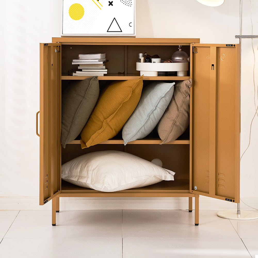 ArtissIn Buffet Sideboard Metal Cabinet - SWEETHEART Yellow - Cosy Abode