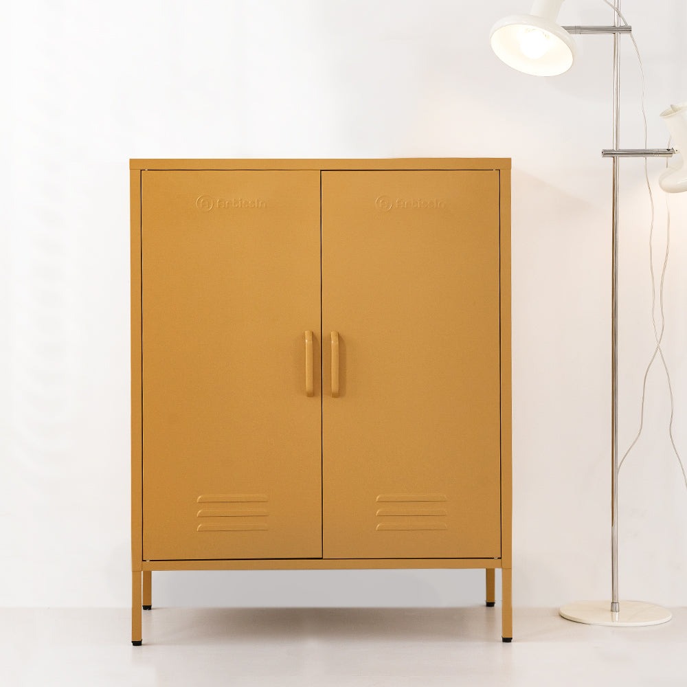 ArtissIn Buffet Sideboard Metal Cabinet - SWEETHEART Yellow - Cosy Abode
