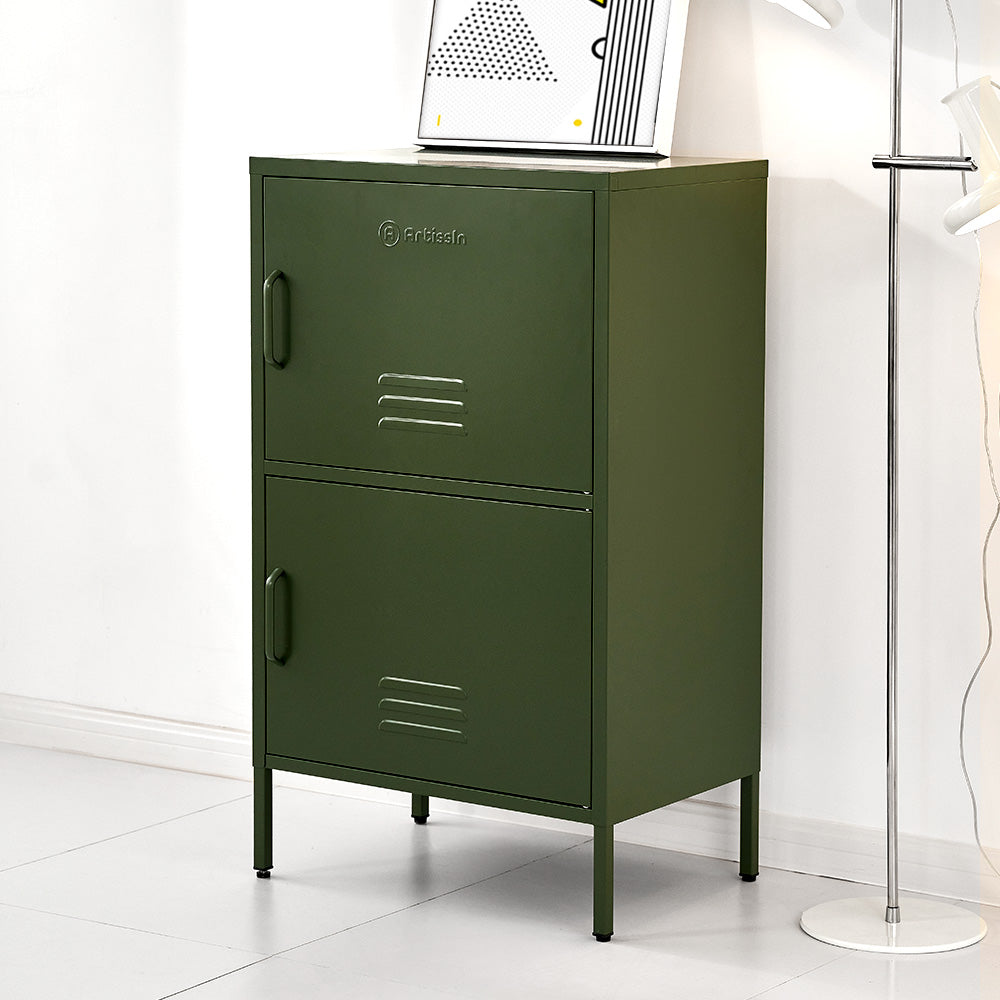 ArtissIn Buffet Sideboard Metal Cabinet - DOUBLE Green - Cosy Abode
