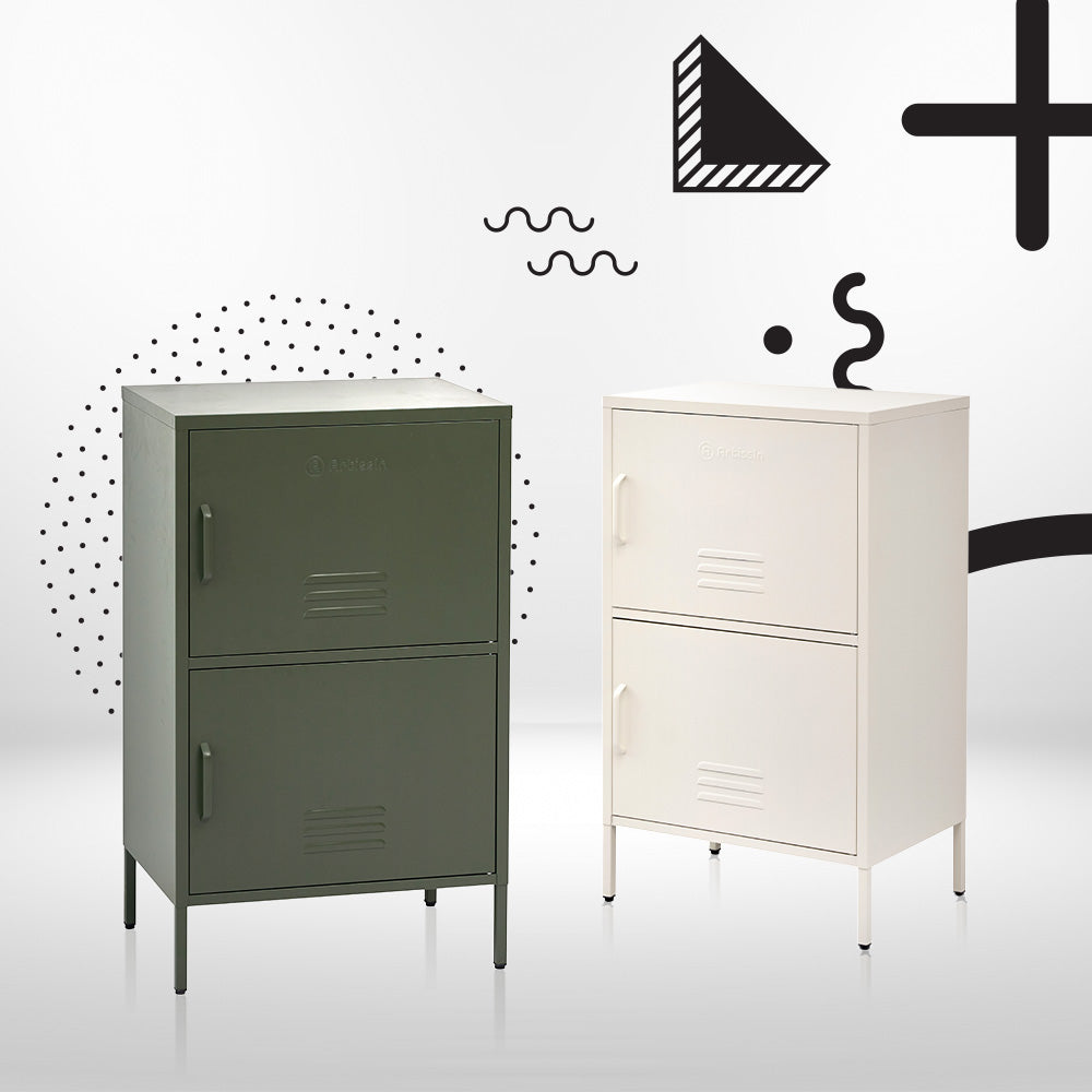 ArtissIn Buffet Sideboard Metal Cabinet - DOUBLE Green - Cosy Abode