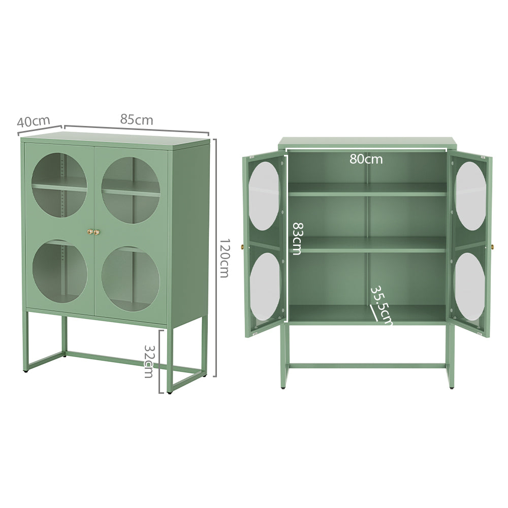 ArtissIn Buffet Sideboard Metal Cabinet - ELLA Green - Cosy Abode