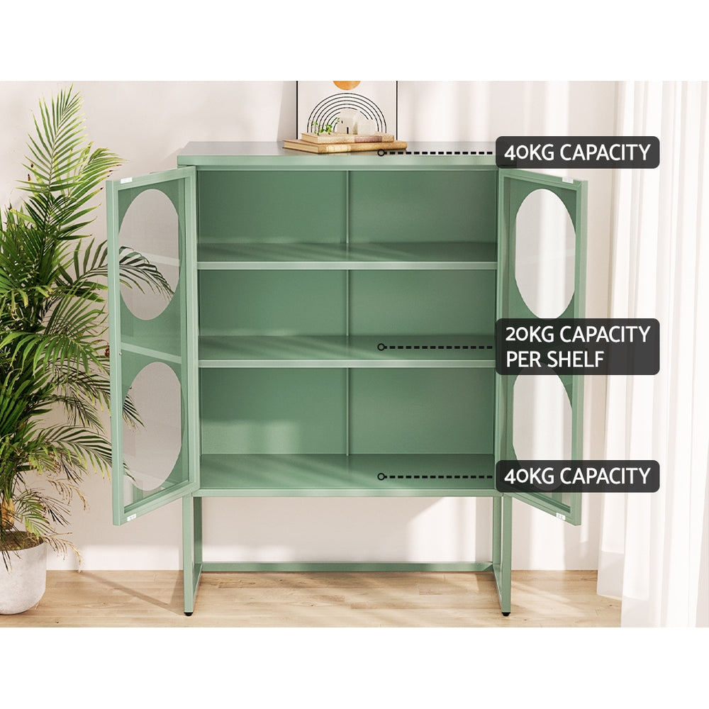 ArtissIn Buffet Sideboard Metal Cabinet - ELLA Green - Cosy Abode