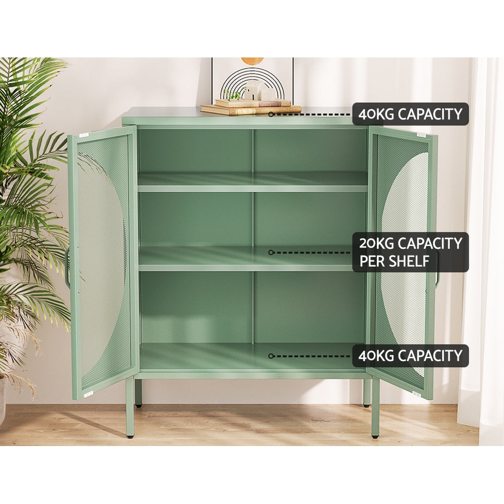 ArtissIn Buffet Sideboard Metal Cabinet - ELSA Green - Cosy Abode
