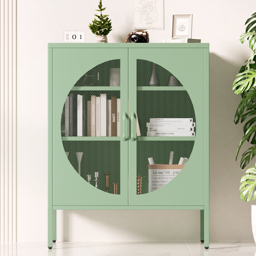 ArtissIn Buffet Sideboard Metal Cabinet - ELSA Green - Cosy Abode
