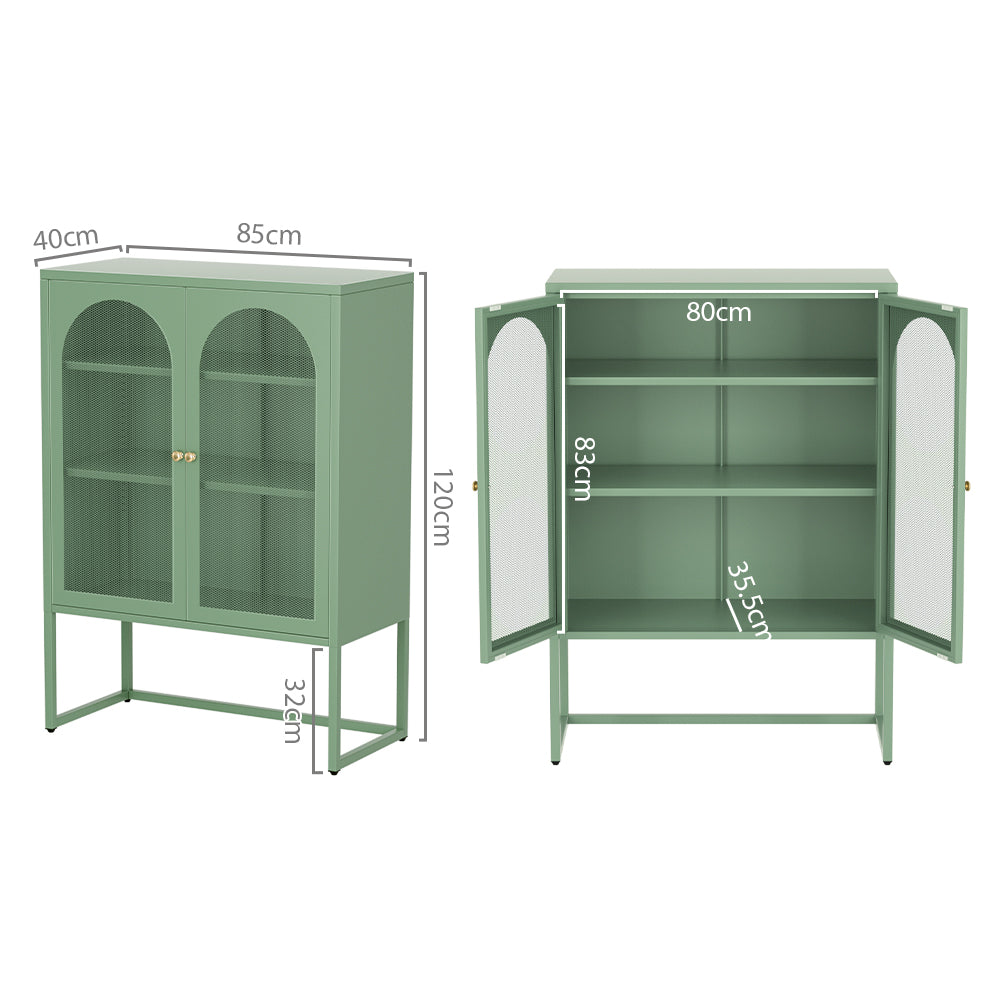 ArtissIn Buffet Sideboard Metal Cabinet - ELMA Green - Cosy Abode
