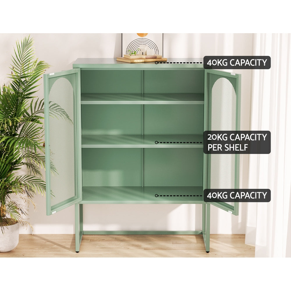 ArtissIn Buffet Sideboard Metal Cabinet - ELMA Green - Cosy Abode