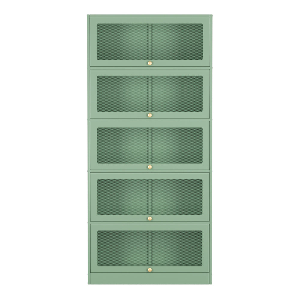 ArtissIn Buffet Sideboard Cupboard Cabinet Storage Mesh Doors Metal Green ELIA - Cosy Abode