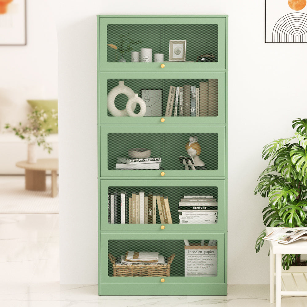ArtissIn Buffet Sideboard Cupboard Cabinet Storage Mesh Doors Metal Green ELIA - Cosy Abode