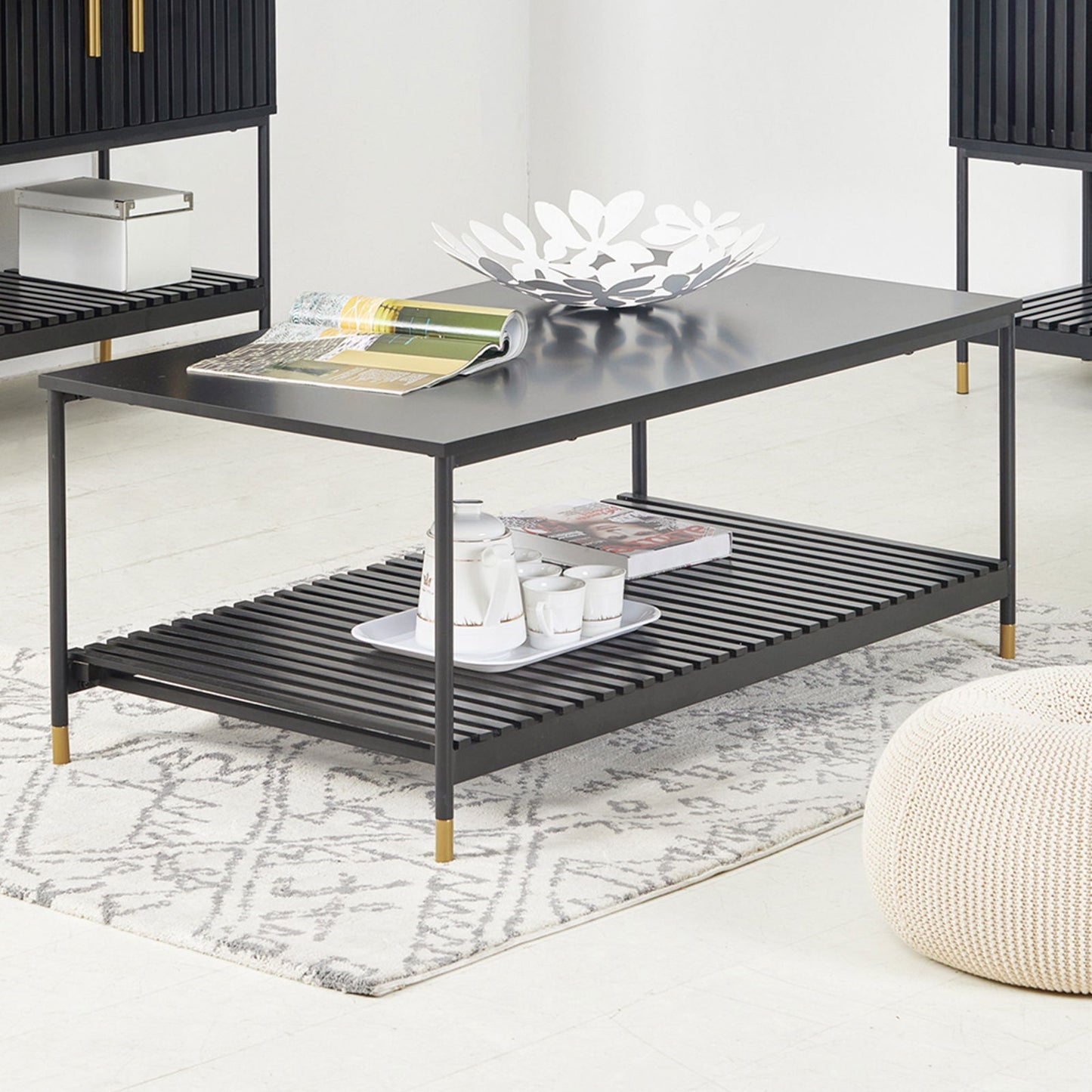 ALCONA Coffee Table In Matte Black - Cosy Abode