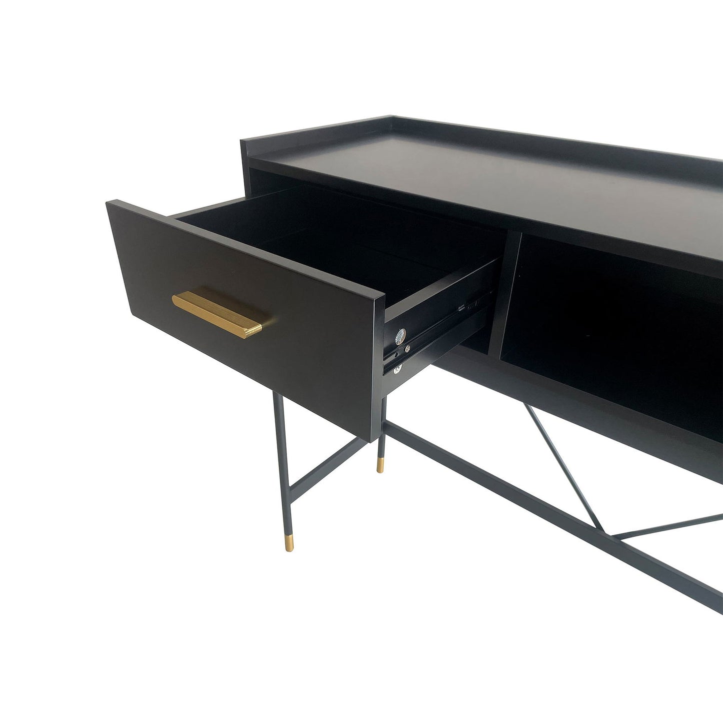 ALCONA Console Table In Matte Black - Cosy Abode