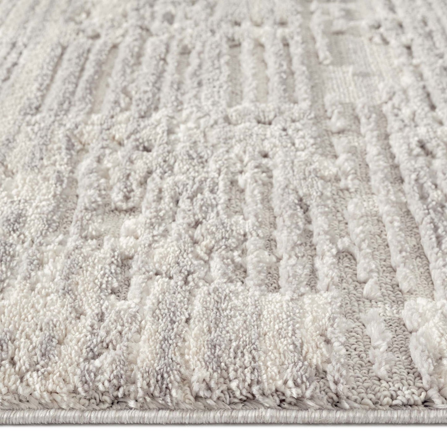 Addie Soft Pile Rug - Light Grey - 240x330 - Cosy Abode
