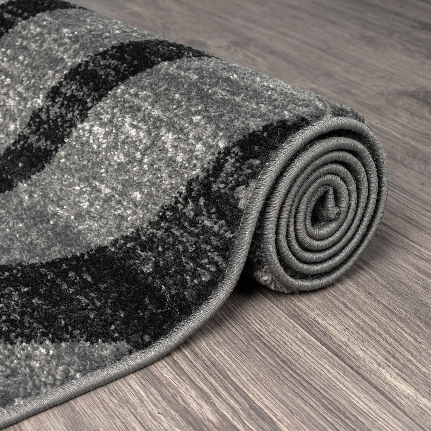 Adore Geometric Textural Rug - Grey - 80x150 - Cosy Abode